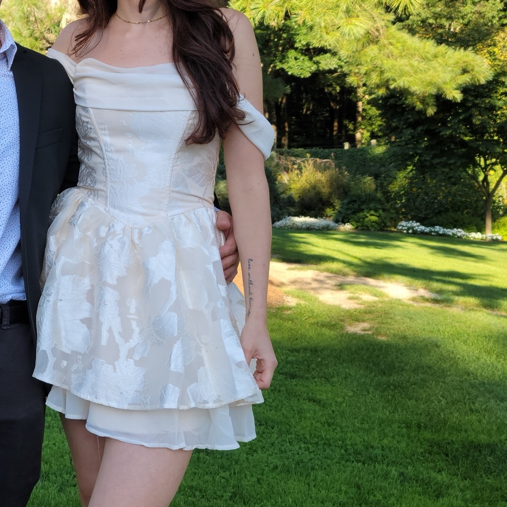 Elegant Off-Shoulder White Dress